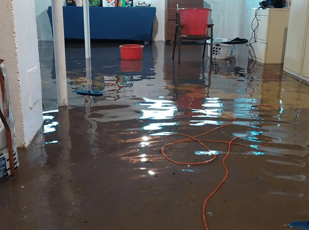Basement with boiler, cabinets and washing machine completely flooded in Albuquerque, NM