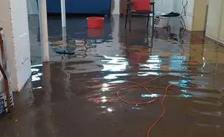 Basement with boiler, cabinets and washing machine completely flooded in Albuquerque, NM